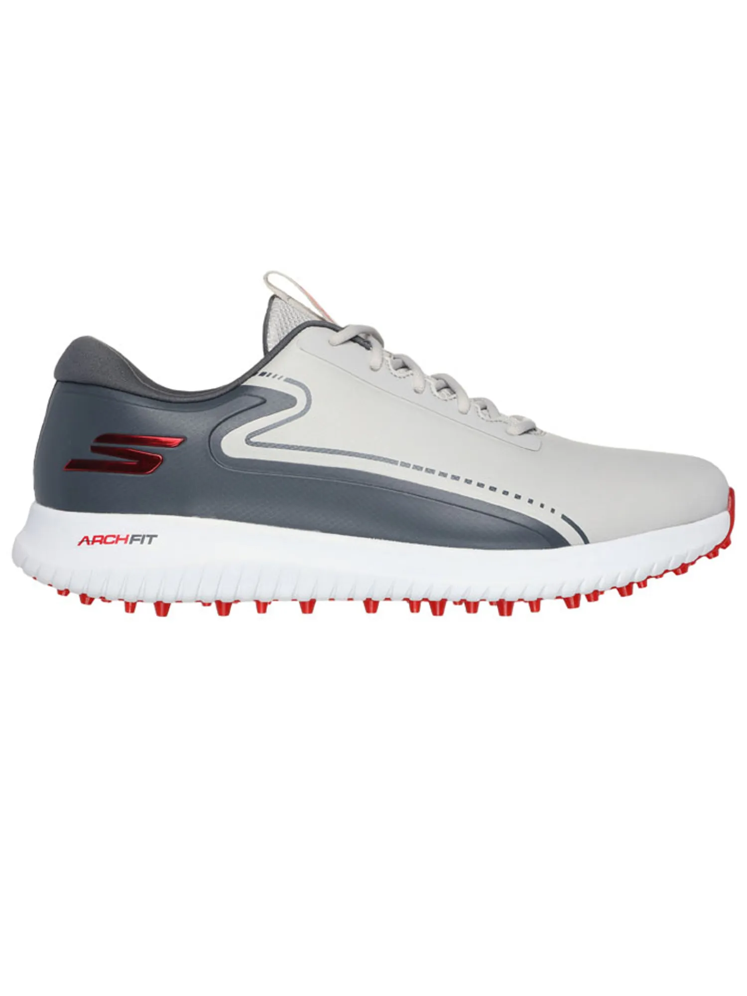 Skechers Mens Golf Shoes|GO GOLF Max 3 (Extra Wide) Golf Shoes - Grey/Red
