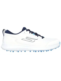 Skechers Mens Golf Shoes|Clearance Shoes|GO GOLF Max Fairway 4 (Extra Wide) Golf Shoes - White/Navy Blue