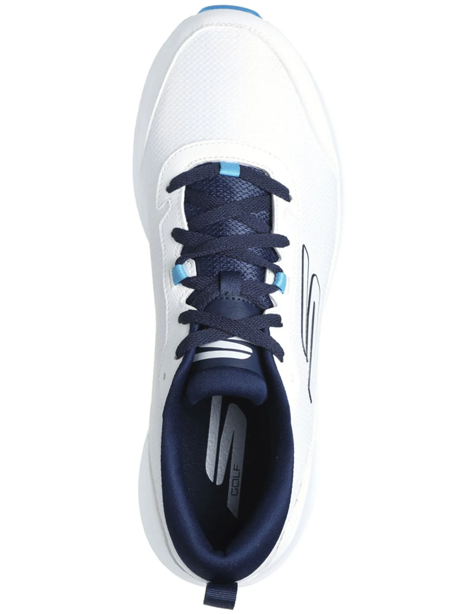 Skechers Mens Golf Shoes|Clearance Shoes|GO GOLF Max Fairway 4 (Extra Wide) Golf Shoes - White/Navy Blue