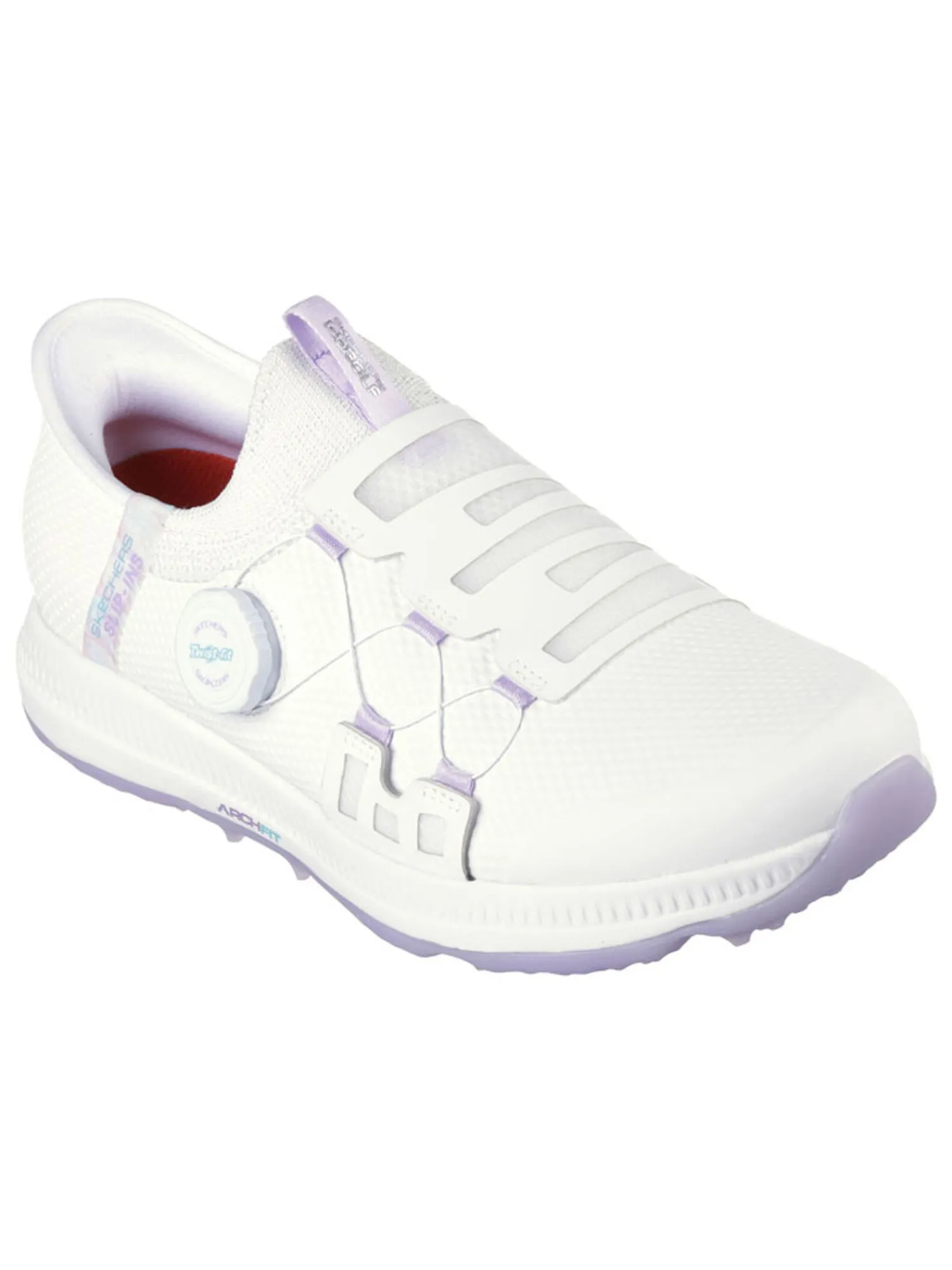 Skechers Clearance Shoes|Women's GO GOLF Elite 5 Slip 'In Golf Shoes - White/Lavender