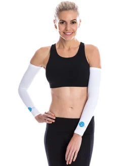 SParms Sleeves|Sun Protection Arm Sleeves - White