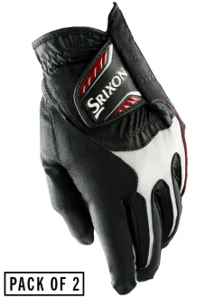 Srixon Mens Golf Gloves|All Weather Pack Of 2 Golf Gloves - Black