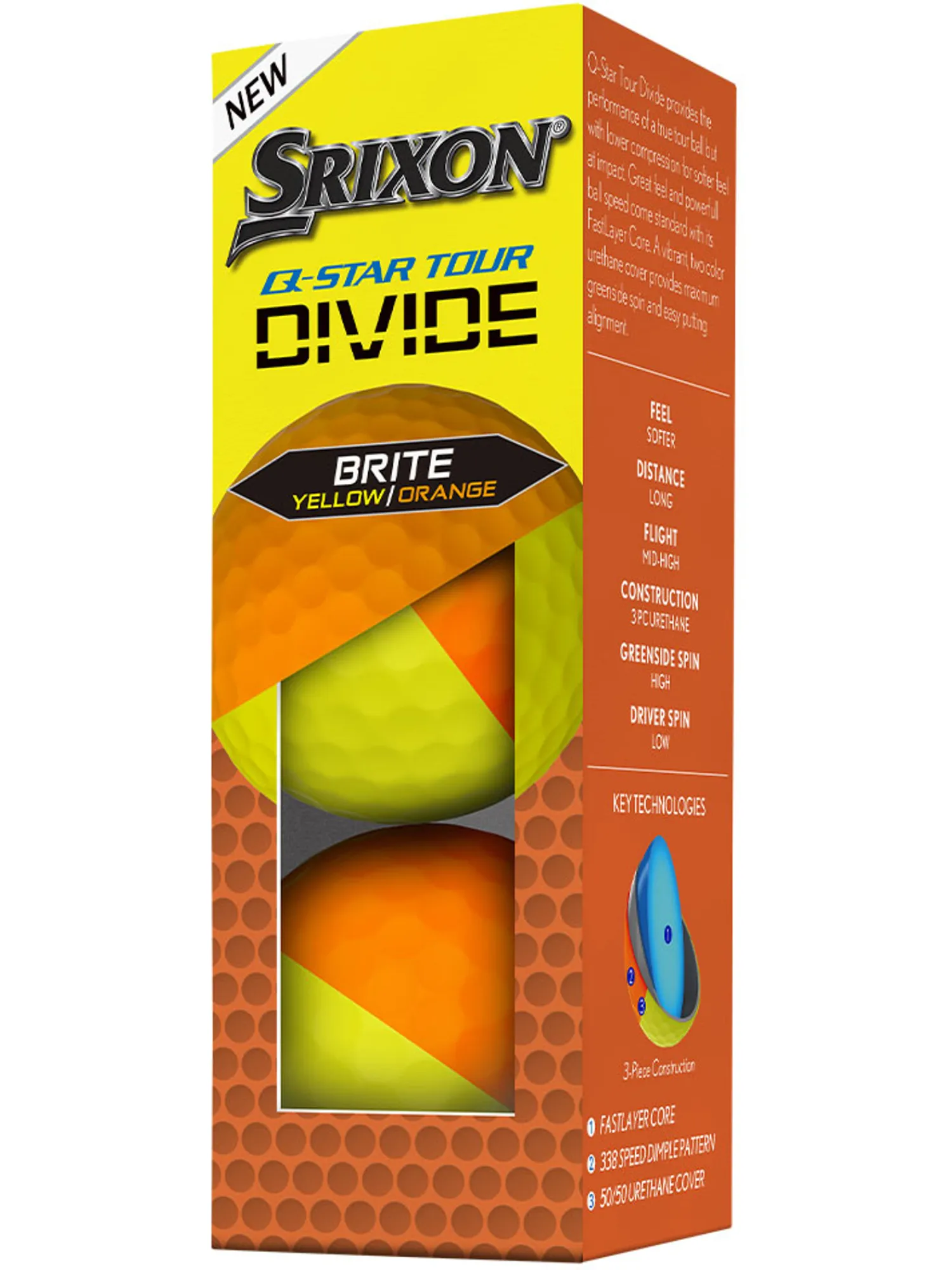Srixon New Golf Balls|Q-STAR TOUR DIVIDE 2024 Golf Balls