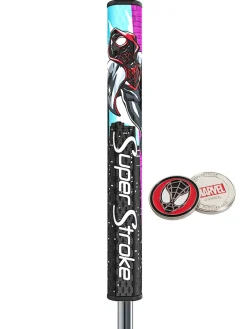 SuperStroke Gifts & Novelties|Putter Grips|Tour 2.0 Marvel Putter Grip & Ball Marker- Miles Morales