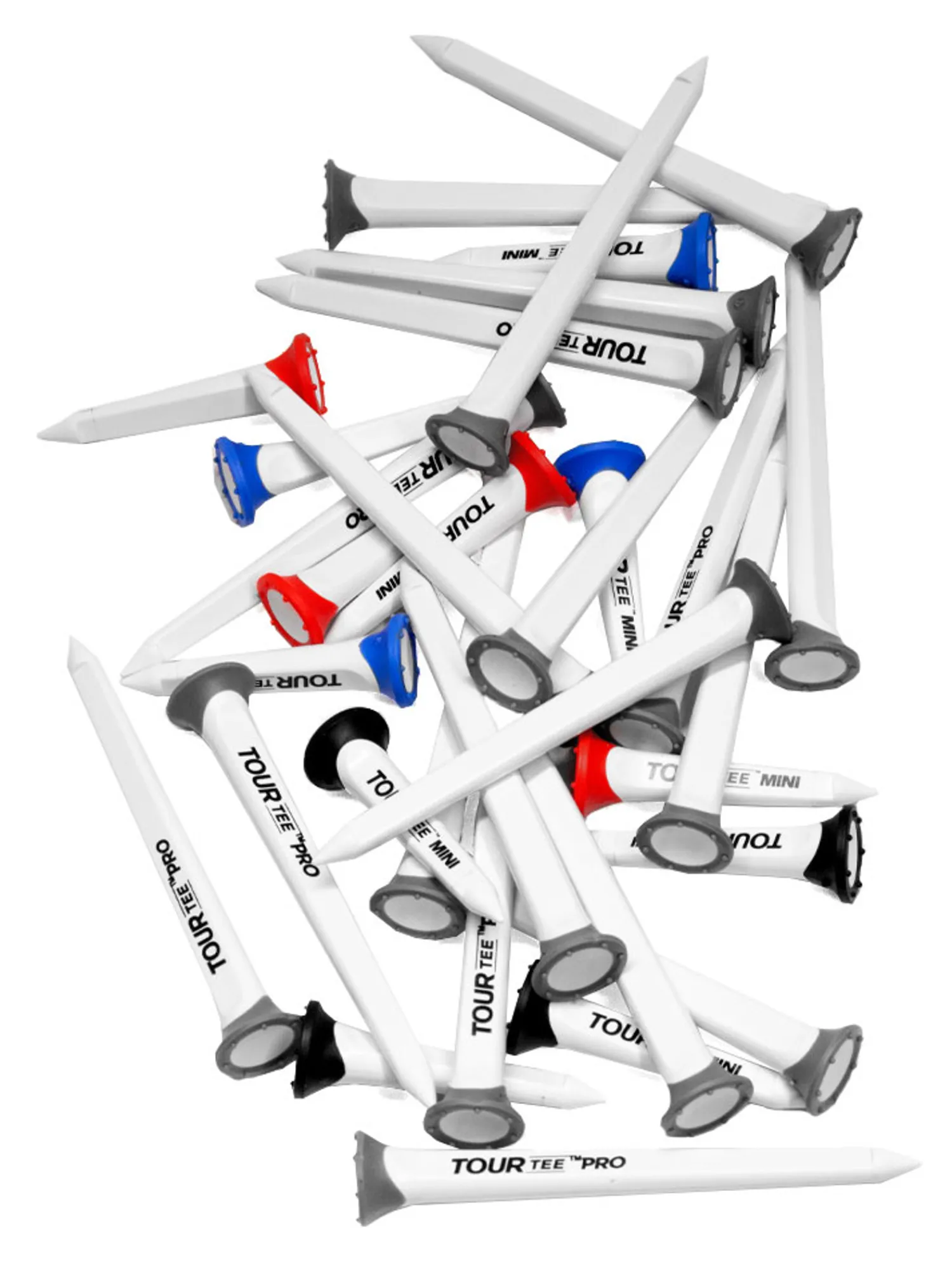 TourTee Tees|Pro and Mini Combo 36 Pack with Case - White