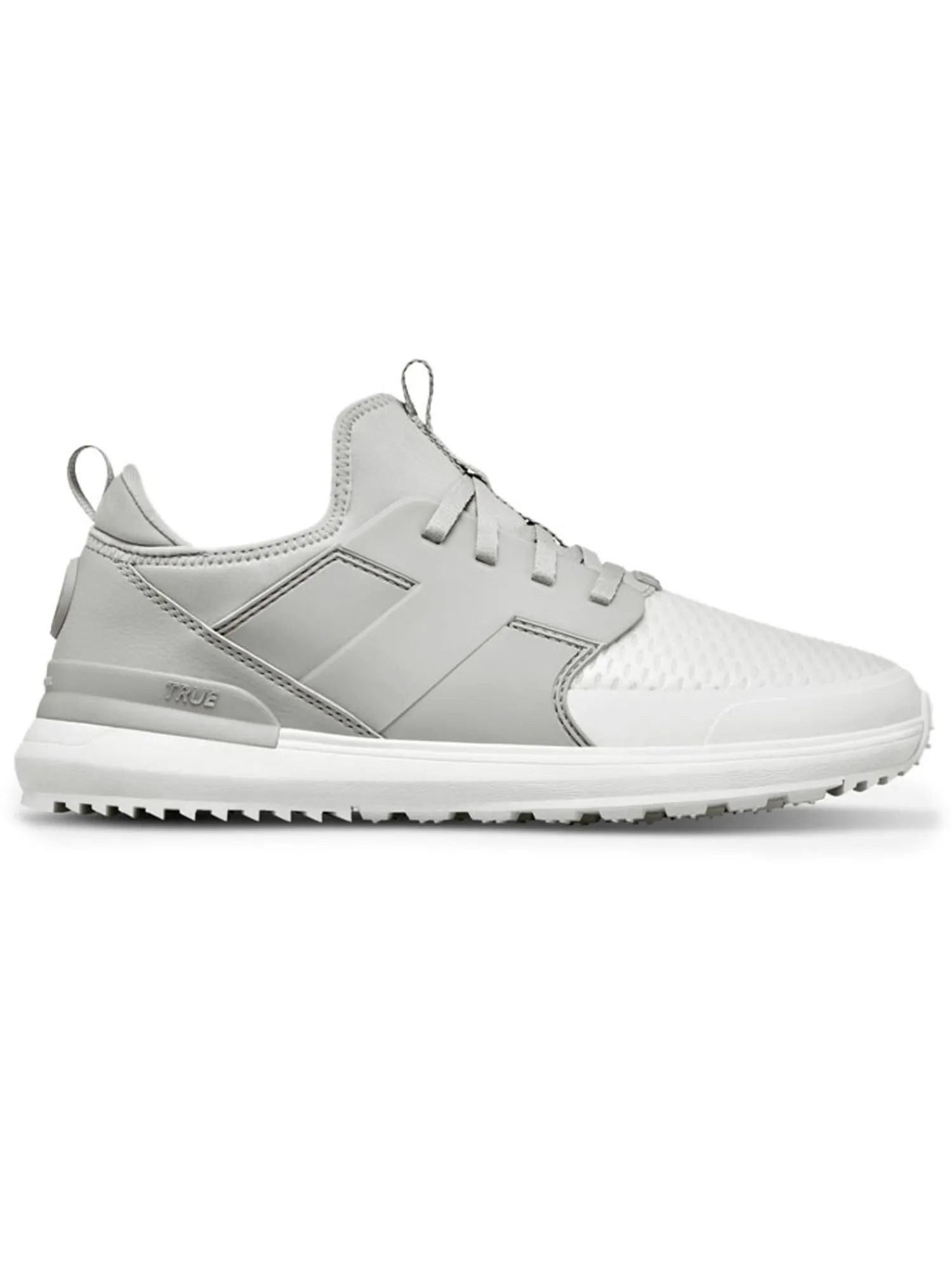 TRUE Linkswear Mens Golf Shoes|Lux G Golf Shoes - White/Grey