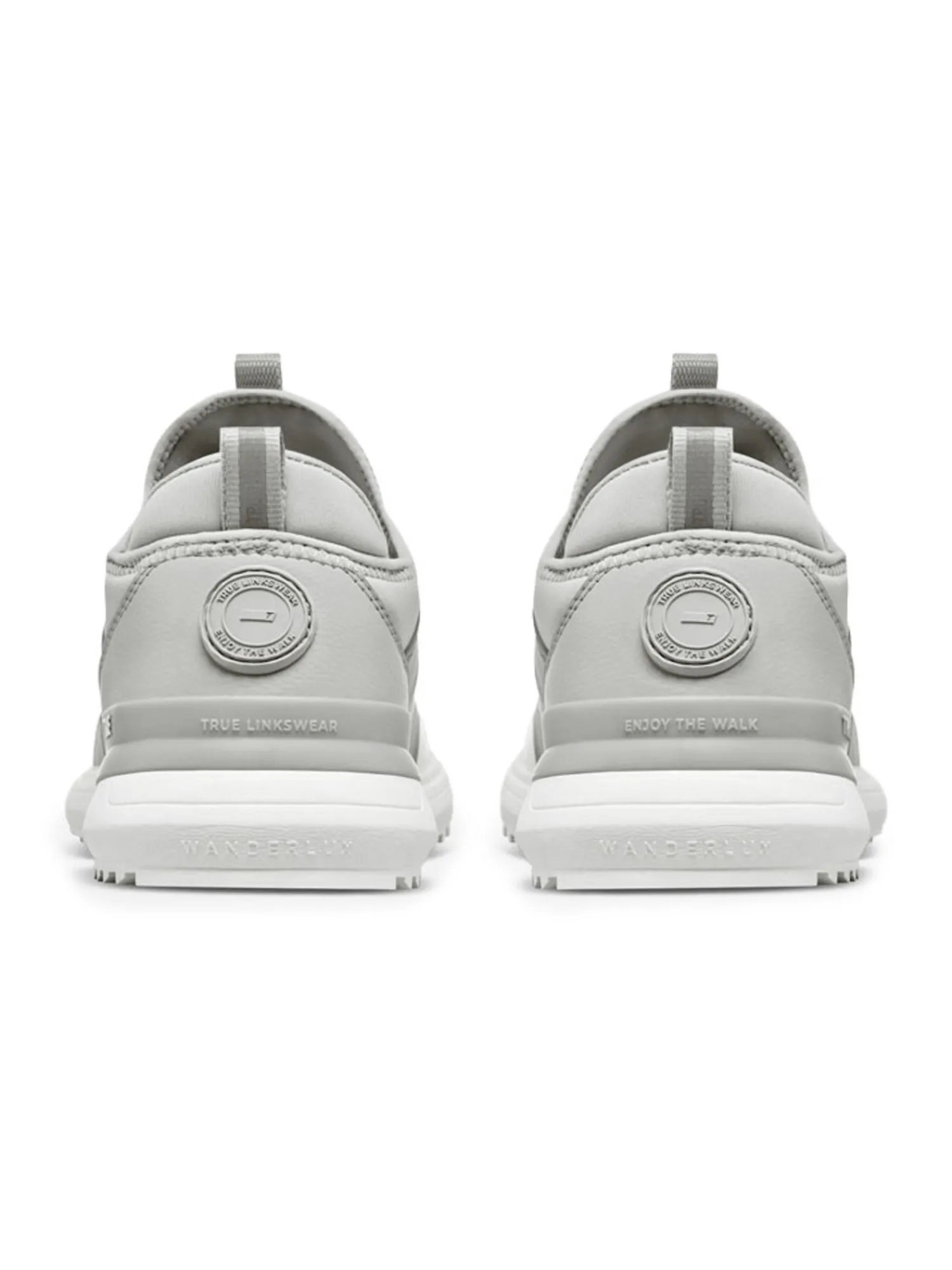 TRUE Linkswear Mens Golf Shoes|Lux G Golf Shoes - White/Grey