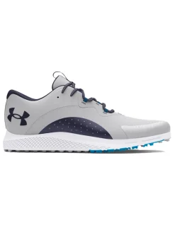 Under Armour Clearance Shoes|Charged Draw 2 Spikeless Golf Shoes - Halo Grey/Capri
