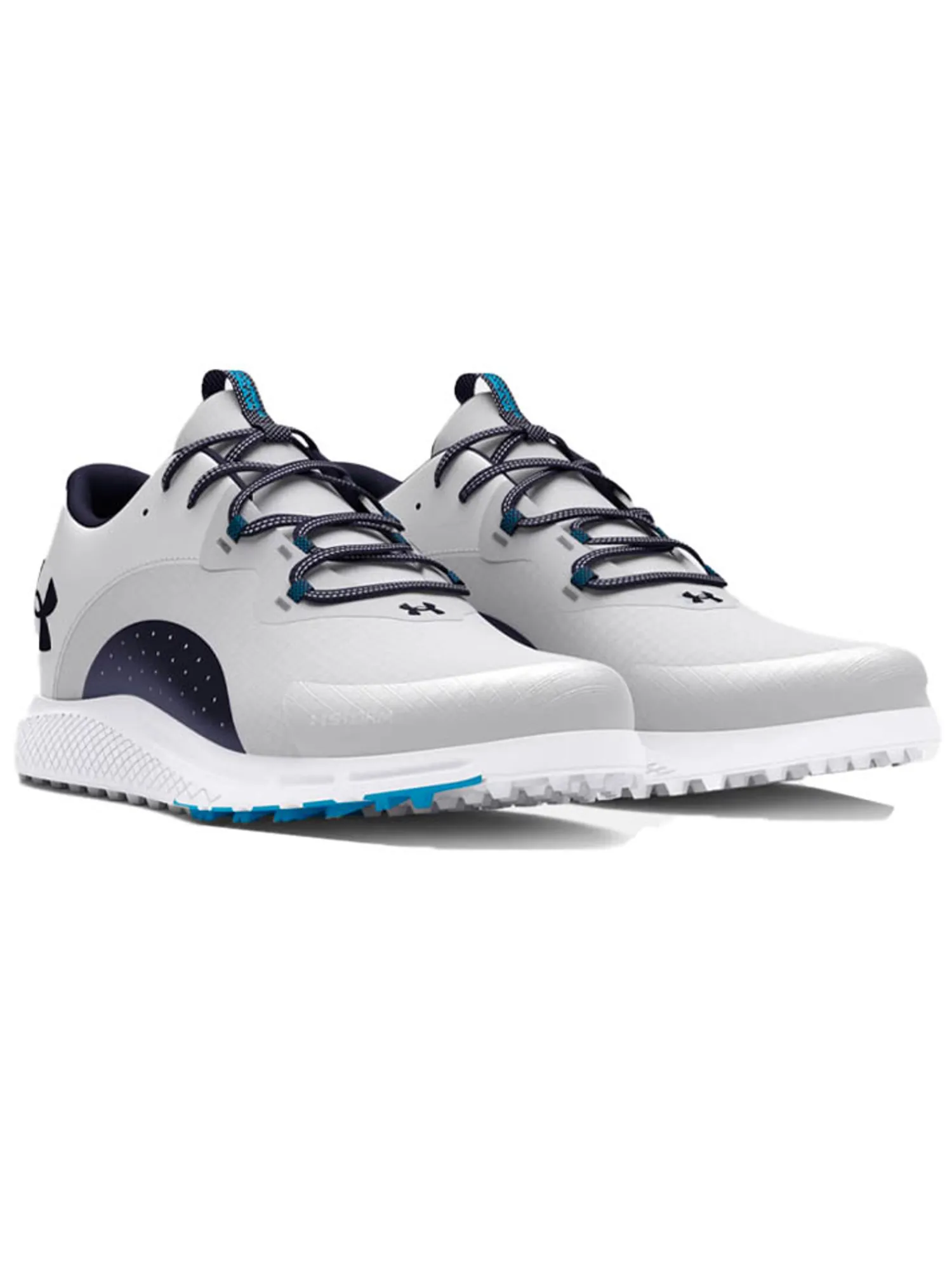 Under Armour Clearance Shoes|Charged Draw 2 Spikeless Golf Shoes - Halo Grey/Capri