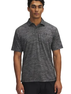 Under Armour Shirts|Drive Jacquard Polo - Black/Steel