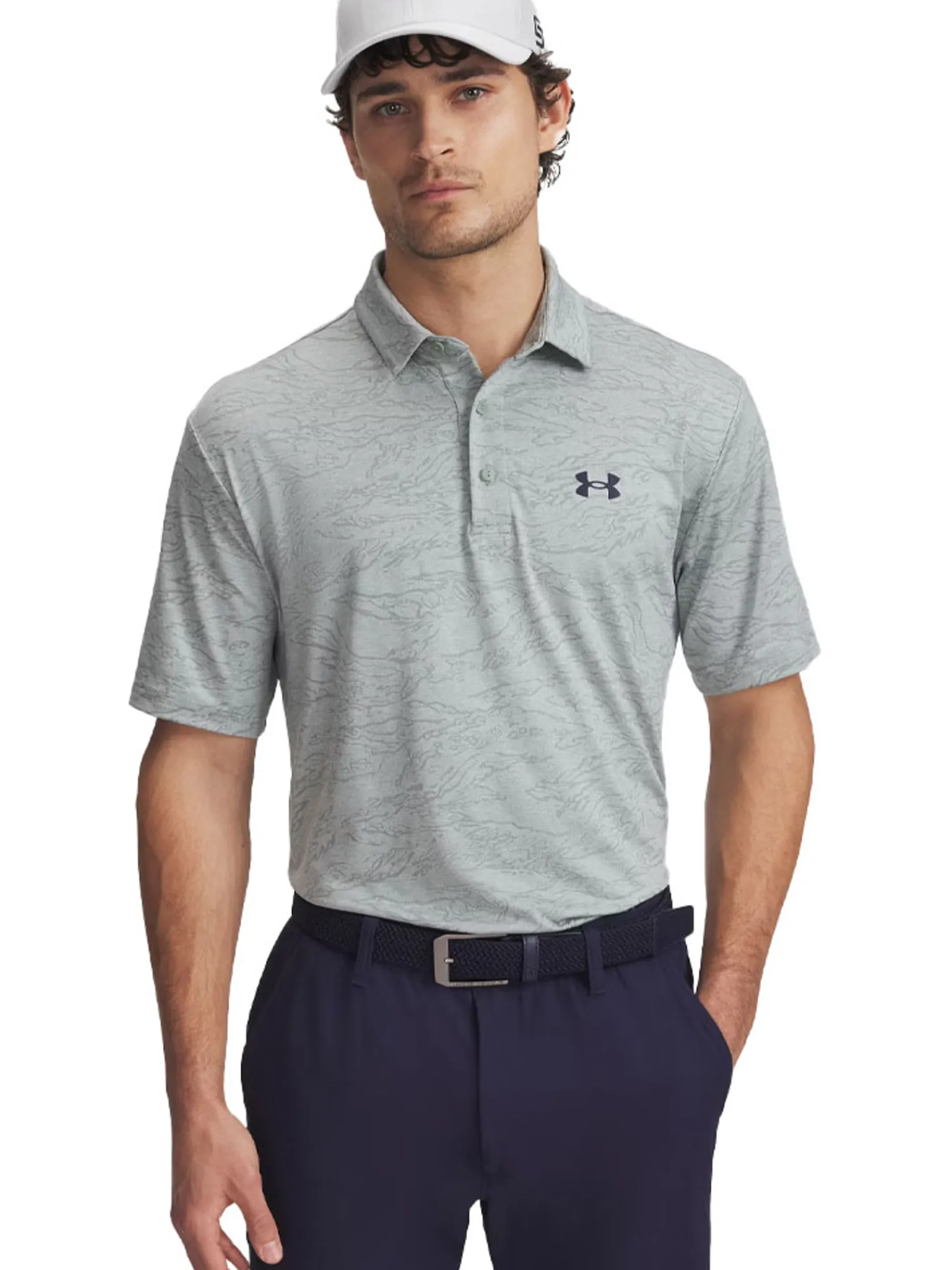 Under Armour Shirts|Drive Jacquard Polo - Silica Green/Hydro Green