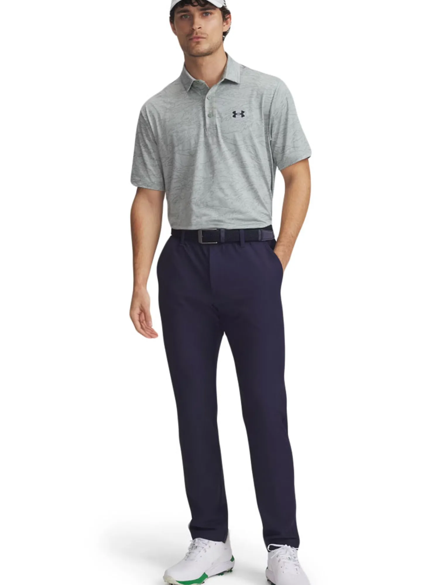 Under Armour Shirts|Drive Jacquard Polo - Silica Green/Hydro Green
