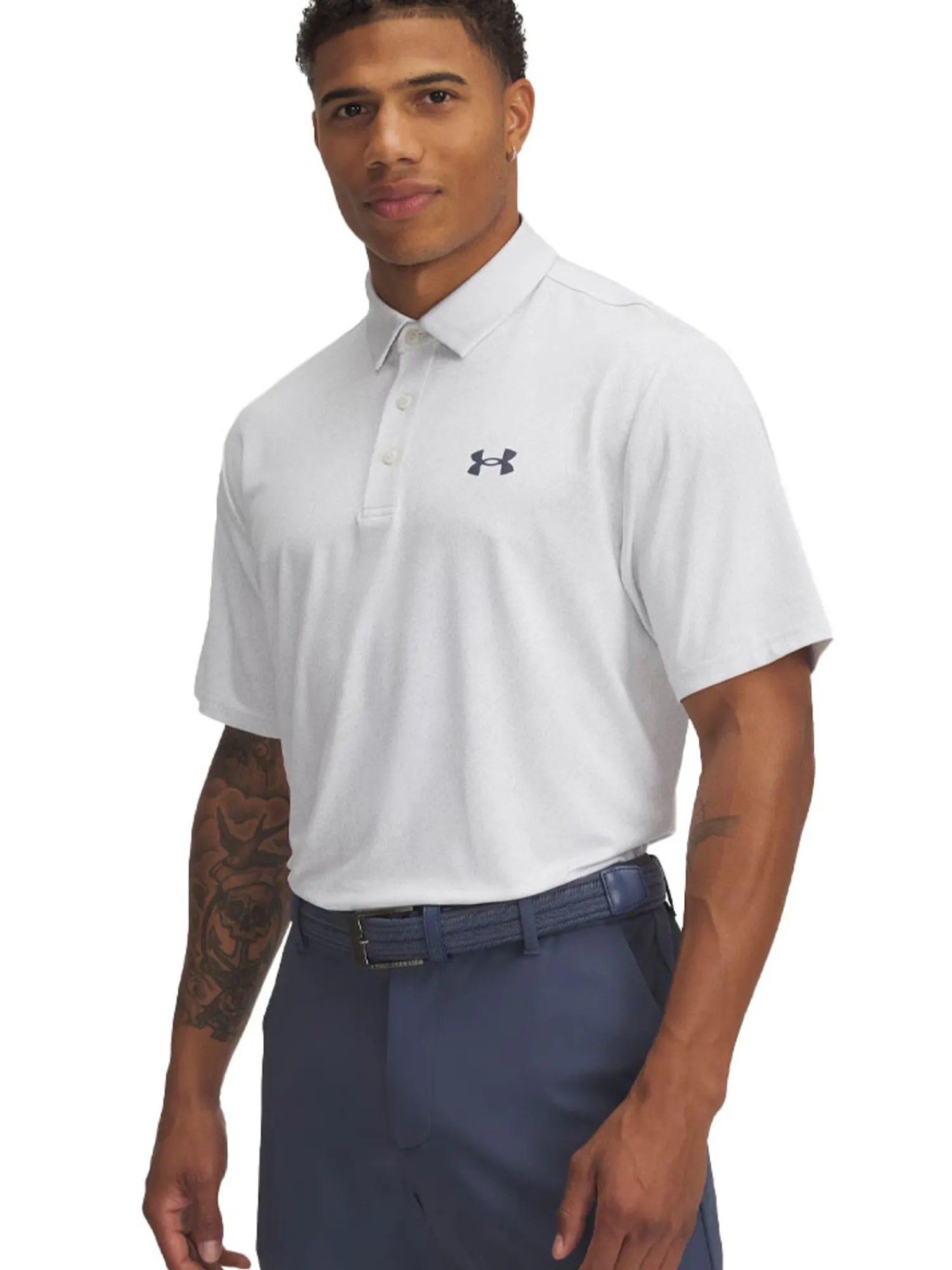 Under Armour Shirts|Drive Jacquard Polo - White Clay/White