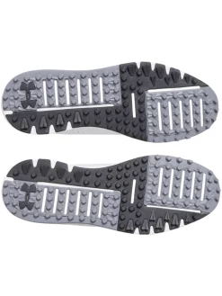 Under Armour Mens Golf Shoes|Drive Medal SL Golf Shoes - White/Titan Grey/Metallic Silver