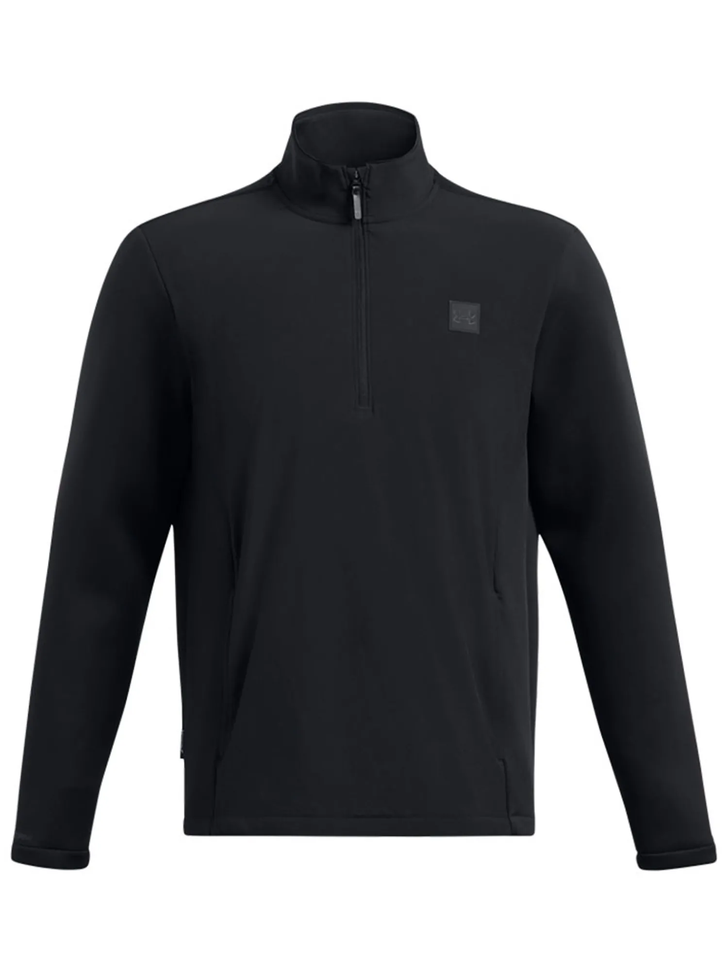 Under Armour Jumpers|Drive Pro Storm Hybrid Half Zip - Black/Metallic Silver