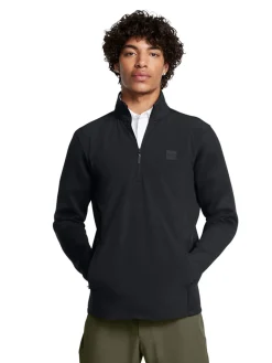 Under Armour Jumpers|Drive Pro Storm Hybrid Half Zip - Black/Metallic Silver