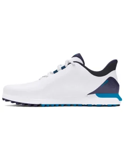 Under Armour Mens Golf Shoes|HOVR Drive Fade SL (Extra Wide) Golf Shoes - White/Capri