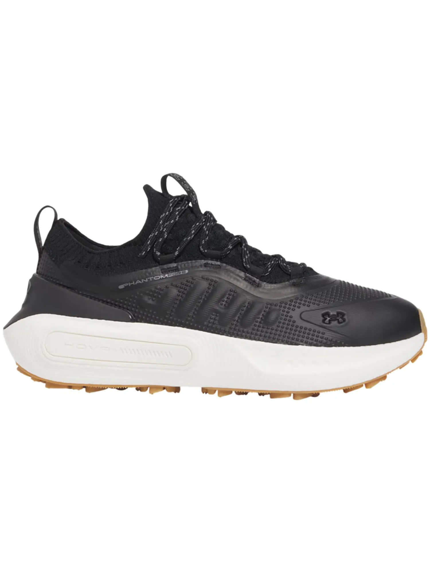Under Armour Mens Golf Shoes|HOVR Phantom Fore Golf Shoes - Black/Metallic Gun Metal