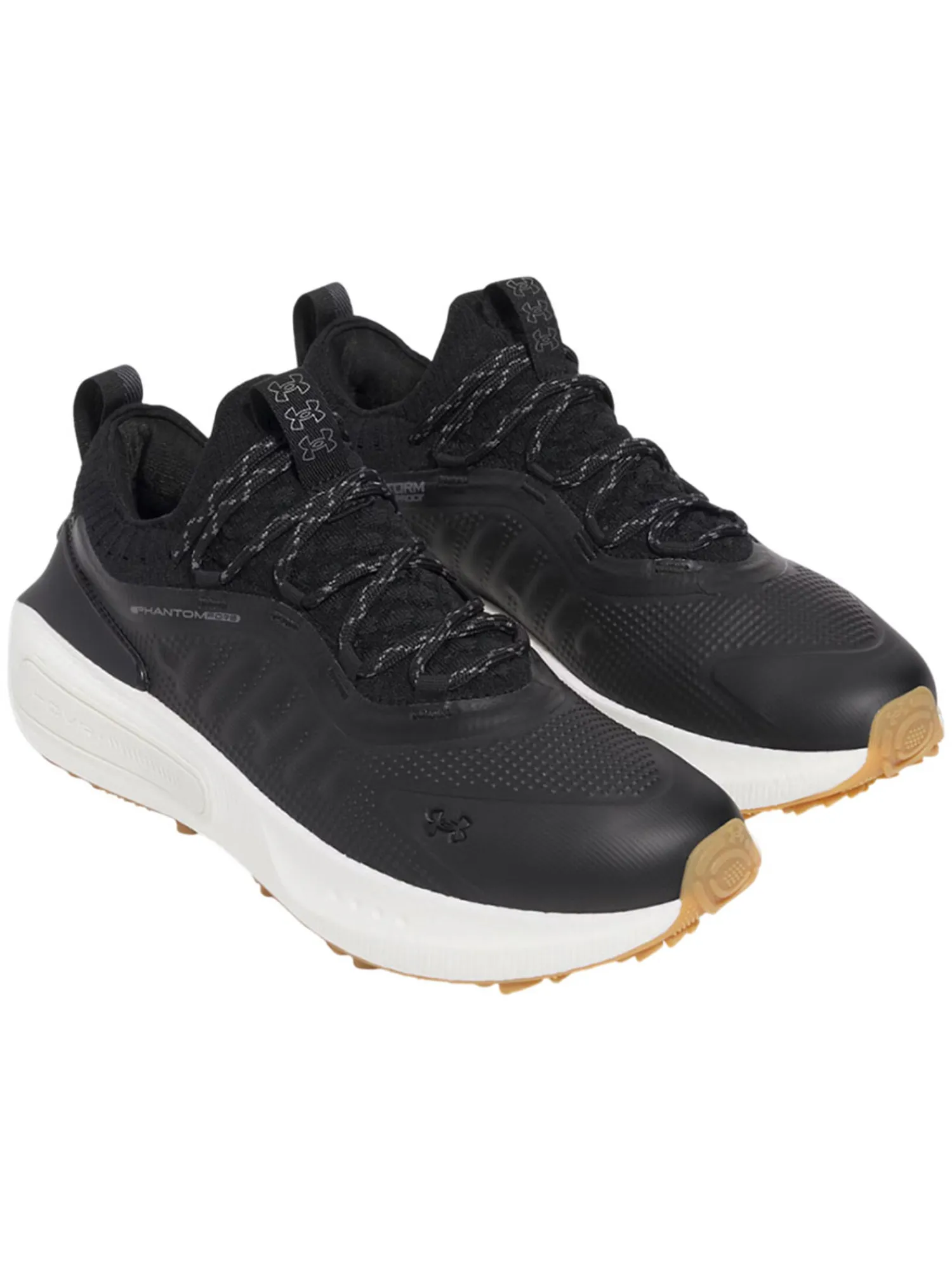 Under Armour Mens Golf Shoes|HOVR Phantom Fore Golf Shoes - Black/Metallic Gun Metal