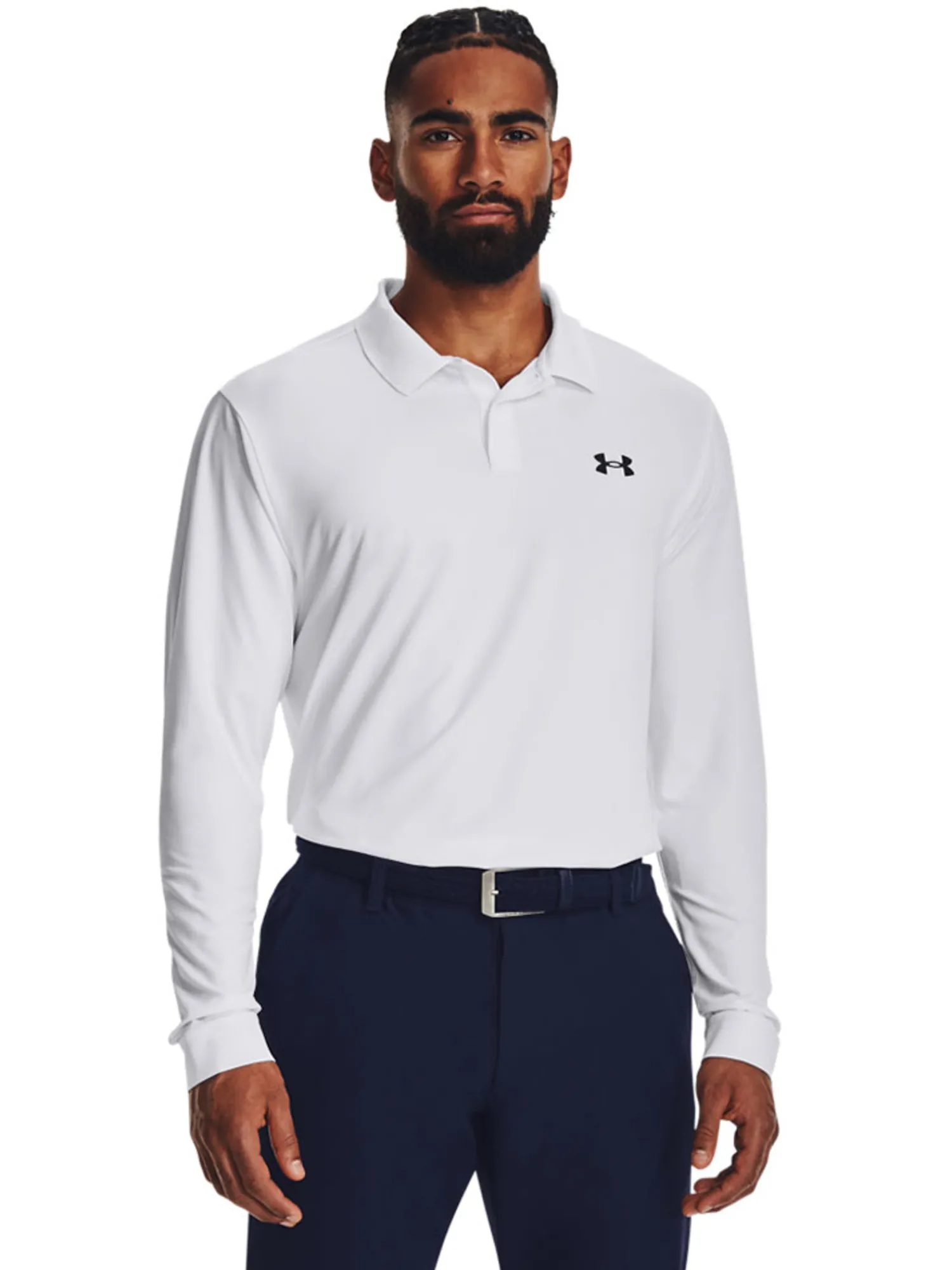 Under Armour Shirts|Performance 3.0 Long Sleeve Polo - White