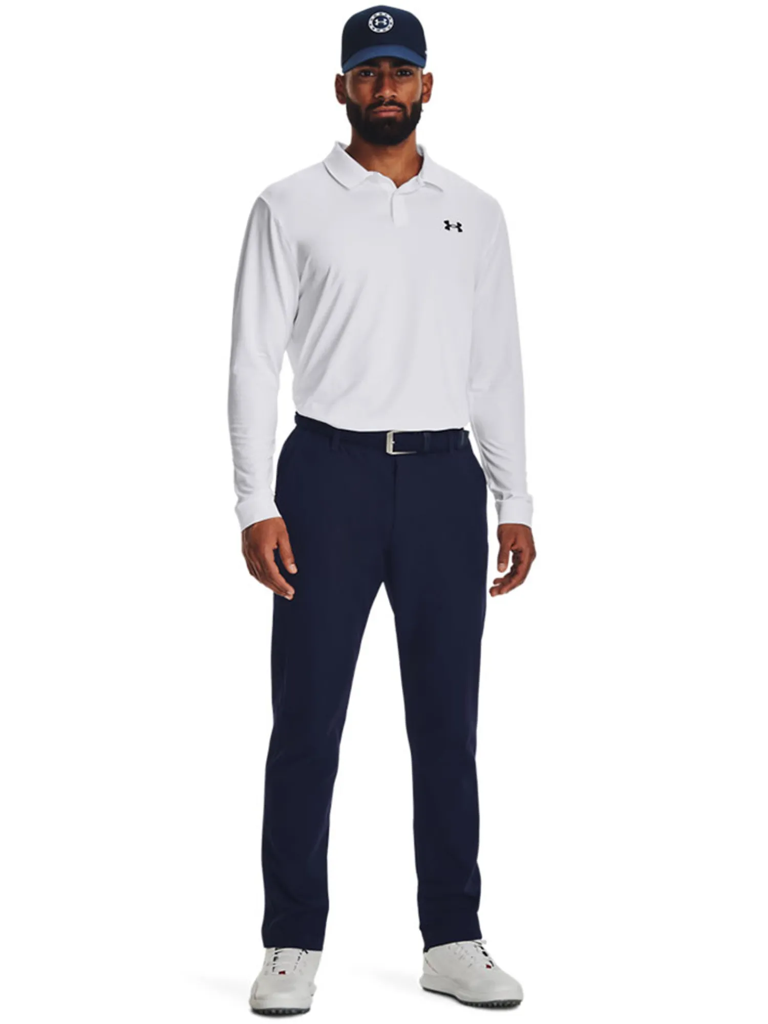 Under Armour Shirts|Performance 3.0 Long Sleeve Polo - White