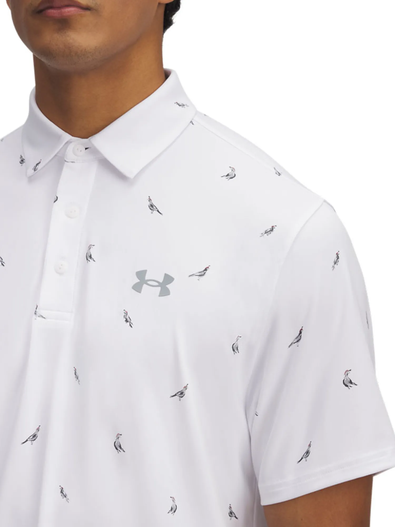 Under Armour Shirts|Playoff 3.0 Printed Polo - White/Steel