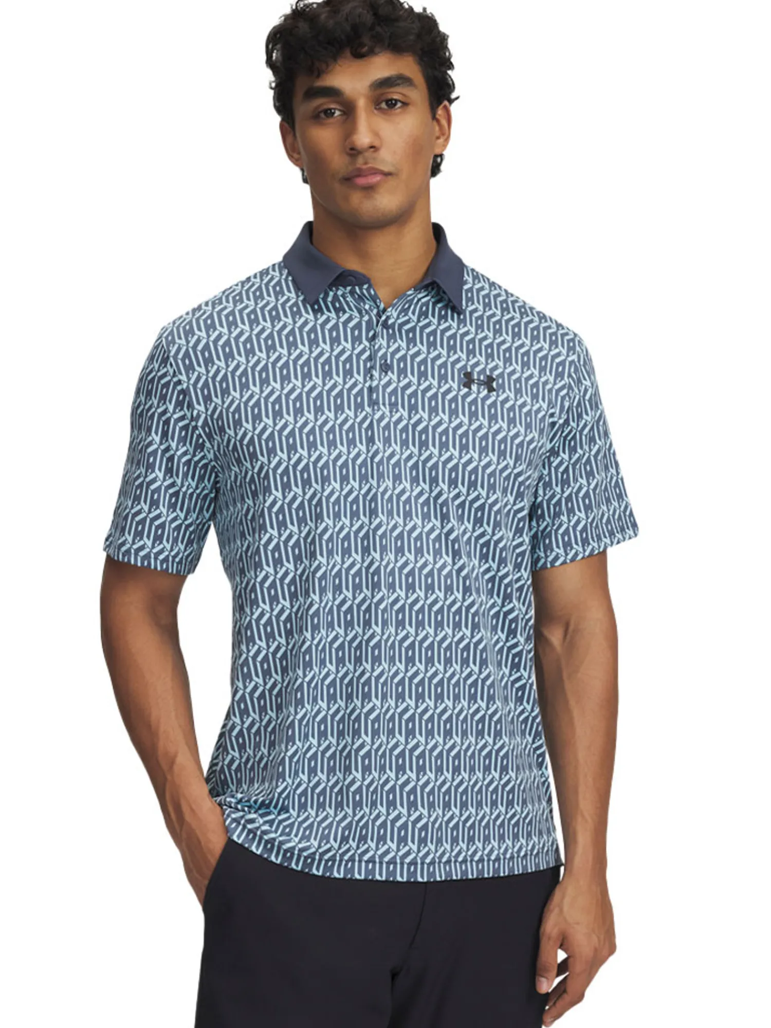 Under Armour Shirts|Playoff 3.0 Printed Polo - Stream/Downpour Grey/Black