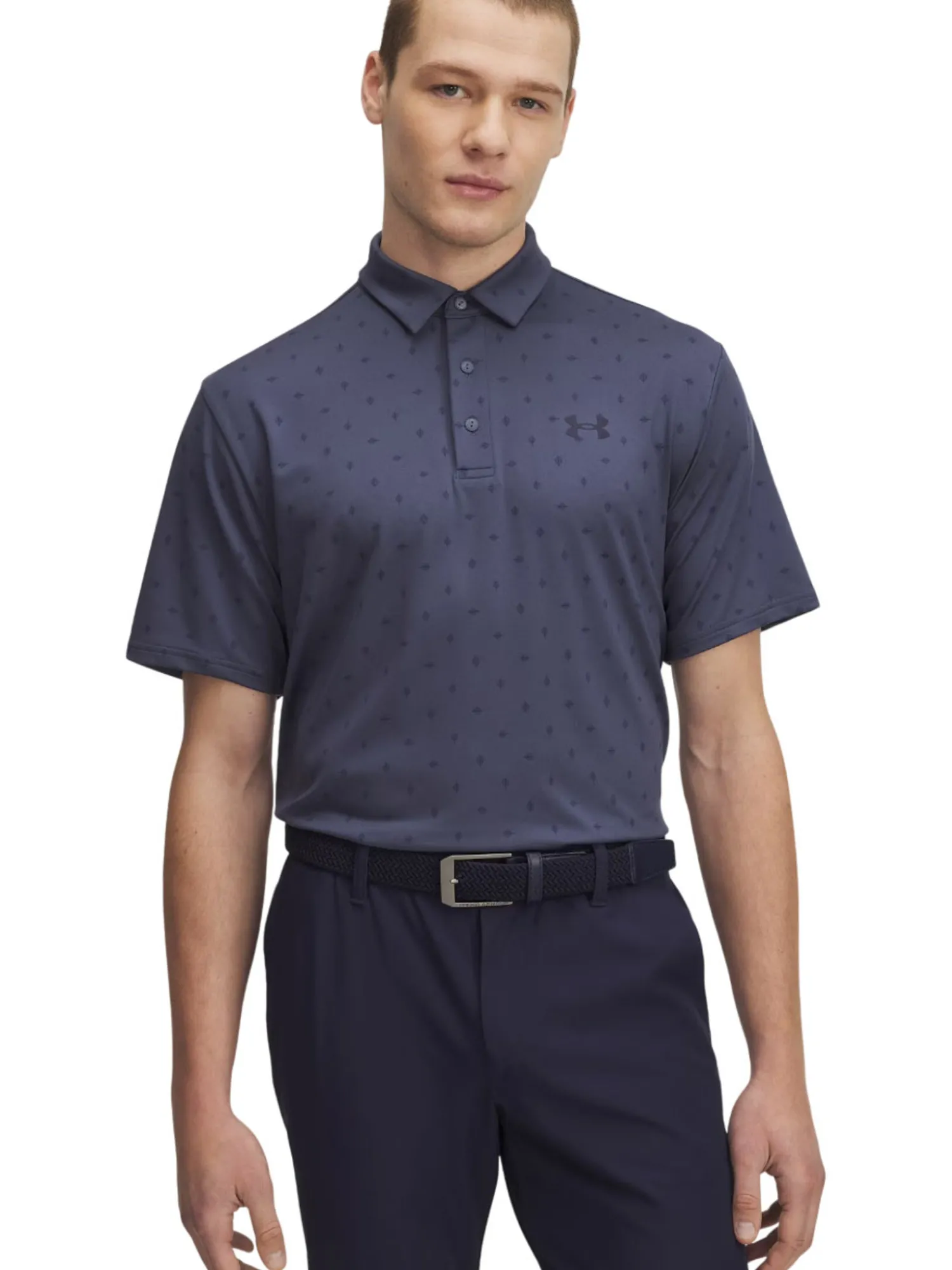 Under Armour Shirts|Playoff 3.0 Printed Polo - Downpour Grey/Midnight Navy