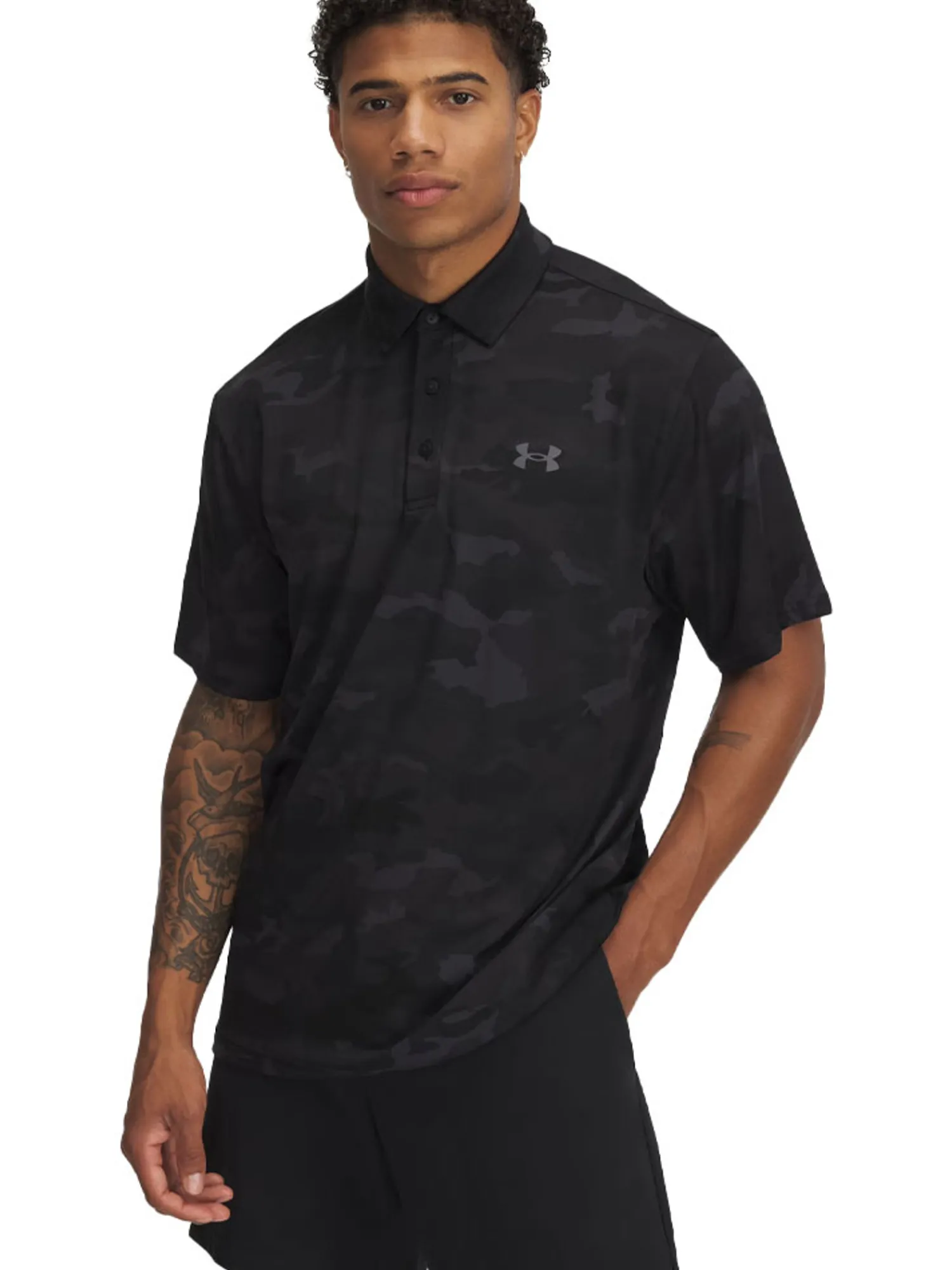 Under Armour Shirts|Playoff 3.0 Printed Polo - Black/Castlerock