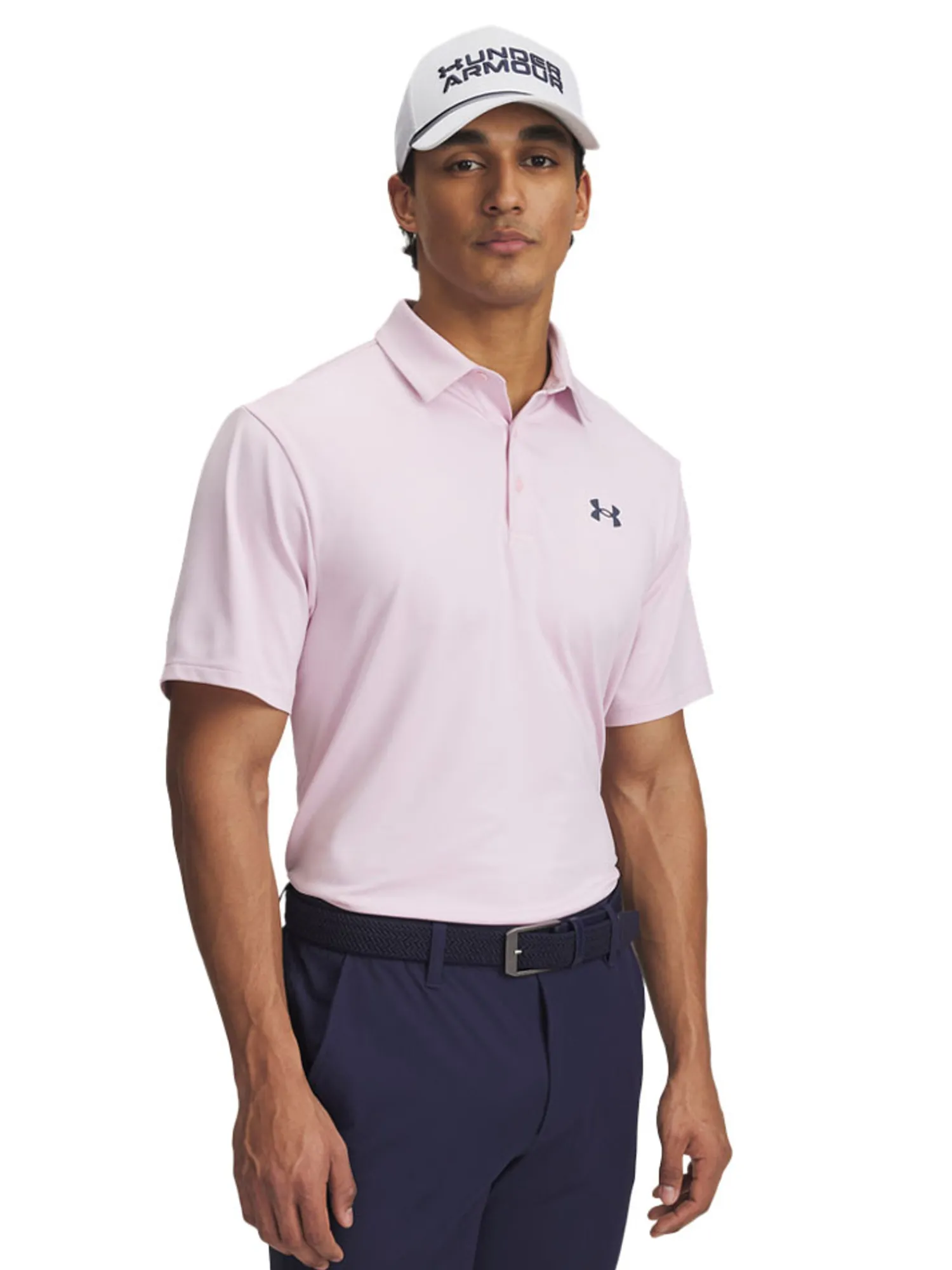 Under Armour Shirts|Playoff 3.0 Stripe Polo - Prime Pink/Downpour Grey