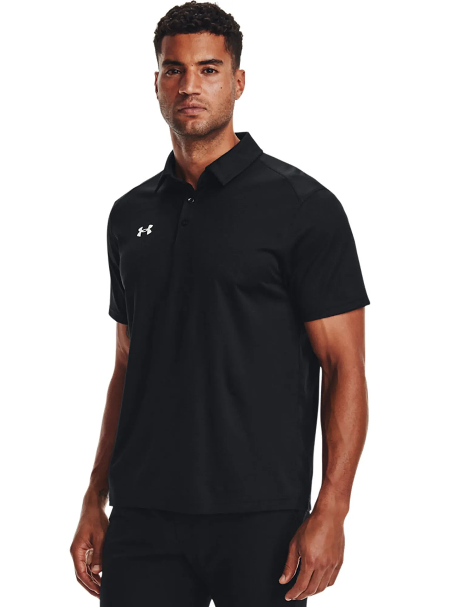 Under Armour Clearance Clothing|Team Tech Polo Shirt - Black