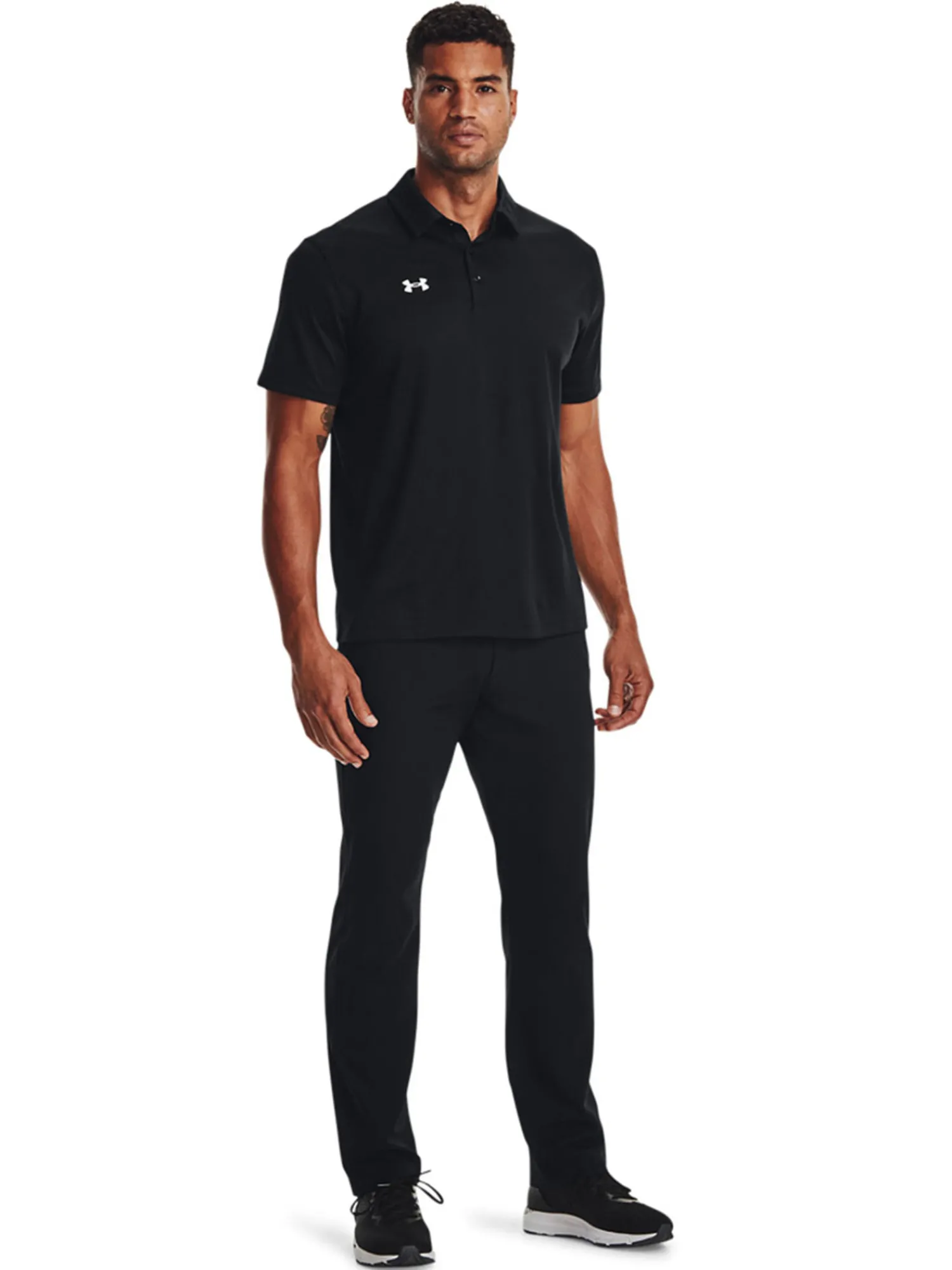 Under Armour Clearance Clothing|Team Tech Polo Shirt - Black