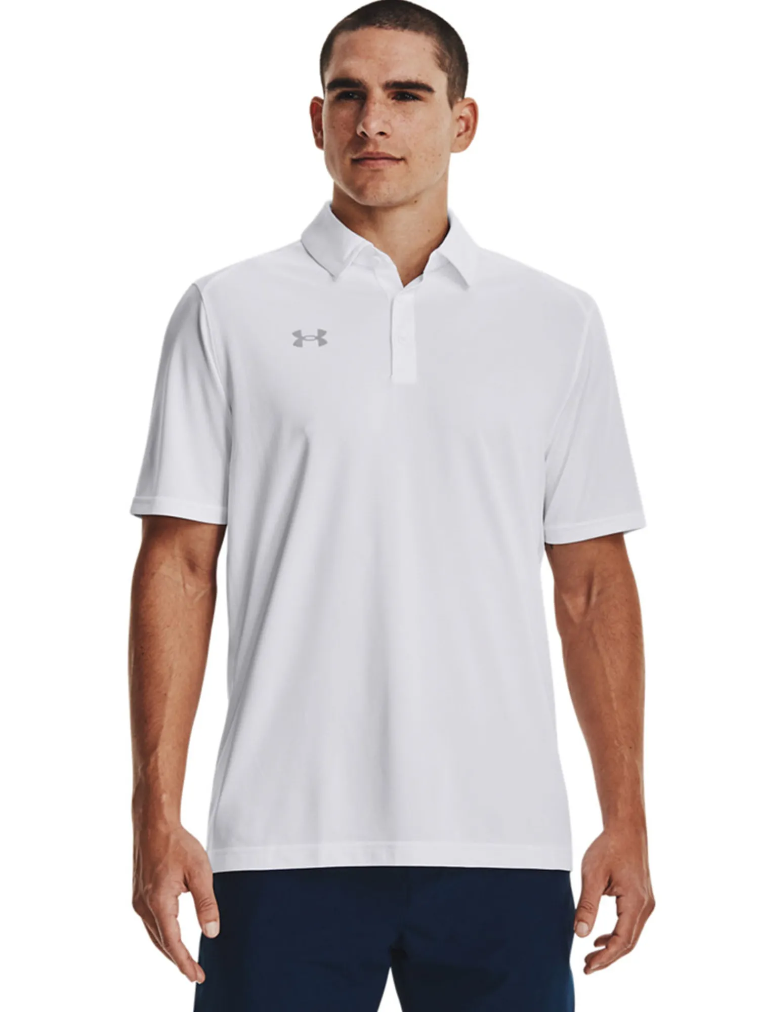 Under Armour Clearance Clothing|Team Tech Polo Shirt - White