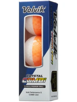 Volvik New Golf Balls|Clearance Gloves|Crystal Combi Golf Balls - 1 Dozen Multi