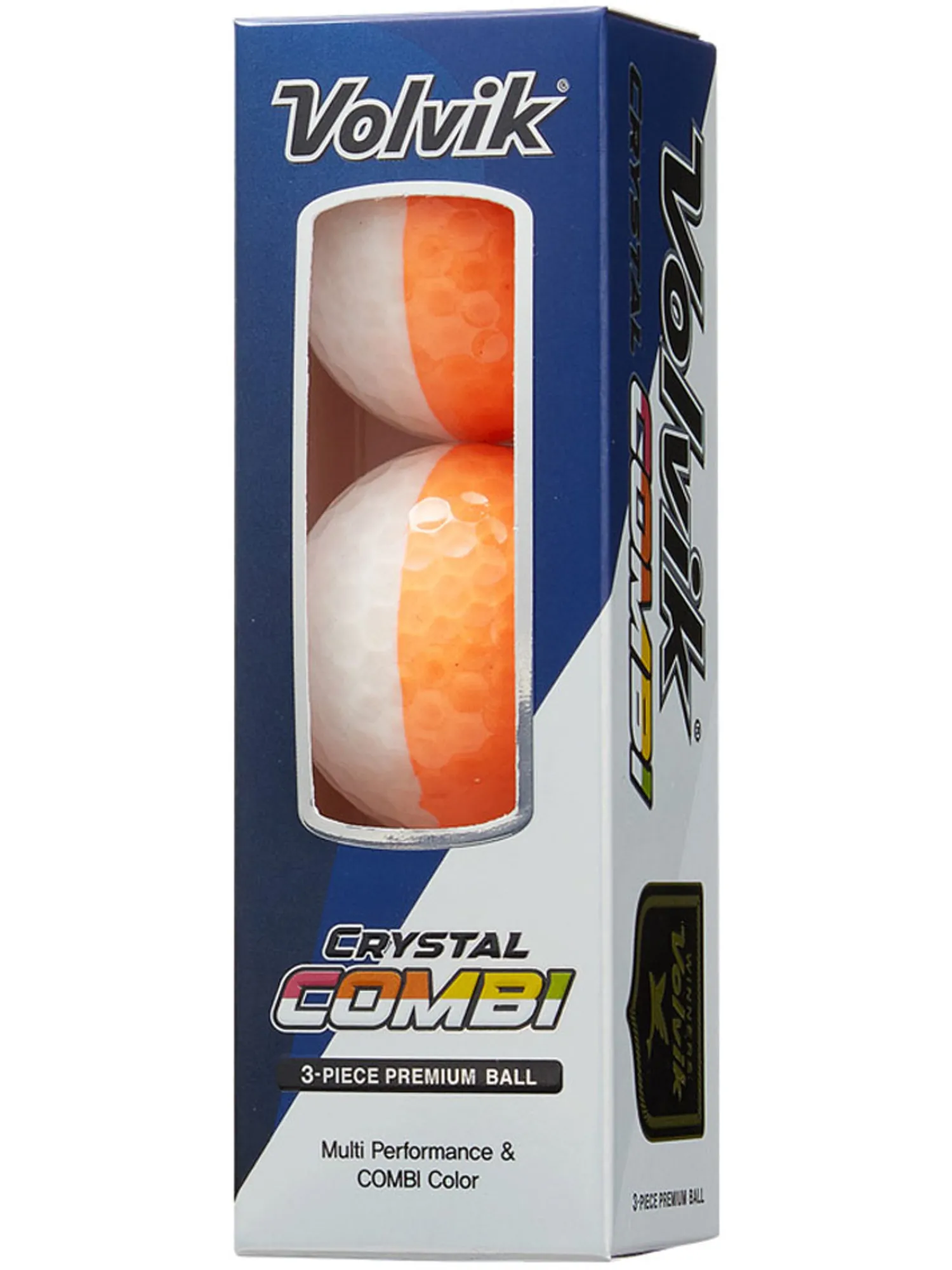Volvik New Golf Balls|Clearance Gloves|Crystal Combi Golf Balls - 1 Dozen Multi