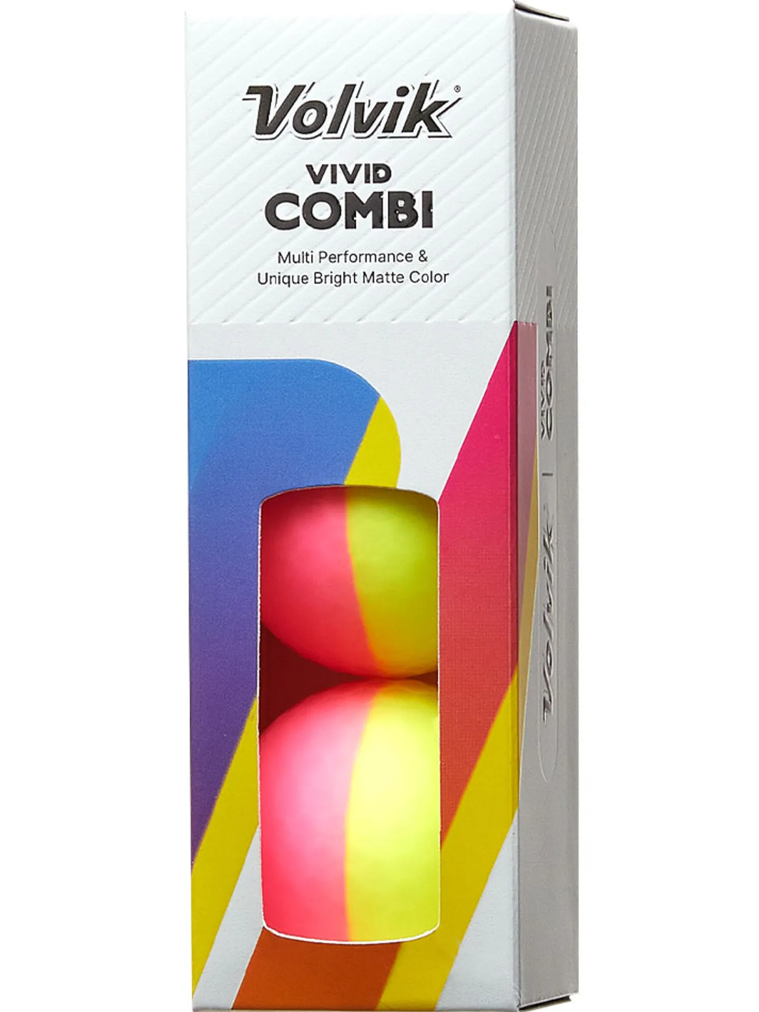 Volvik New Golf Balls|Vivid Combi Golf Balls - 1 Dozen Multi