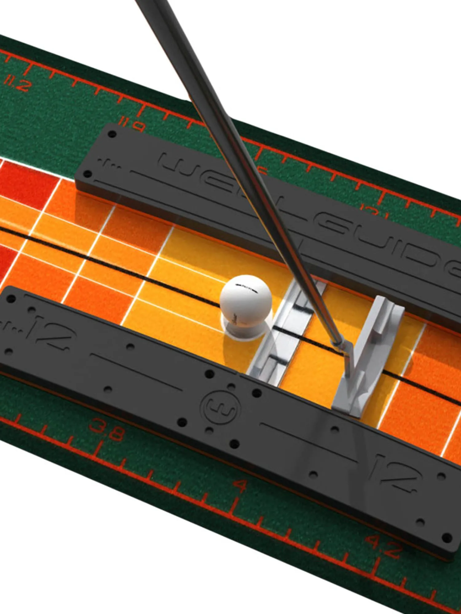 WellPutt Training Aids|Stroke Master Putting Mat - Green