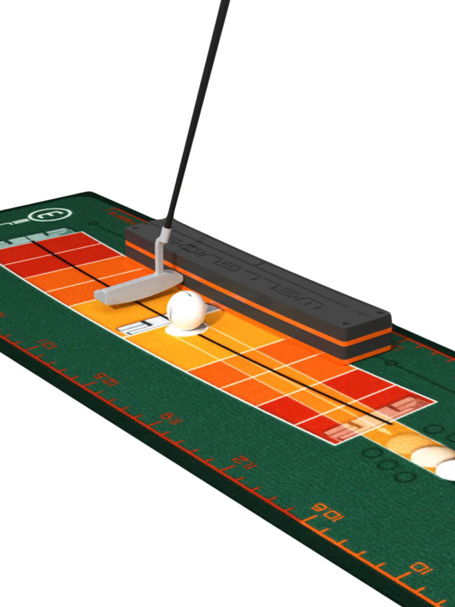 WellPutt Training Aids|Stroke Master Putting Mat - Green