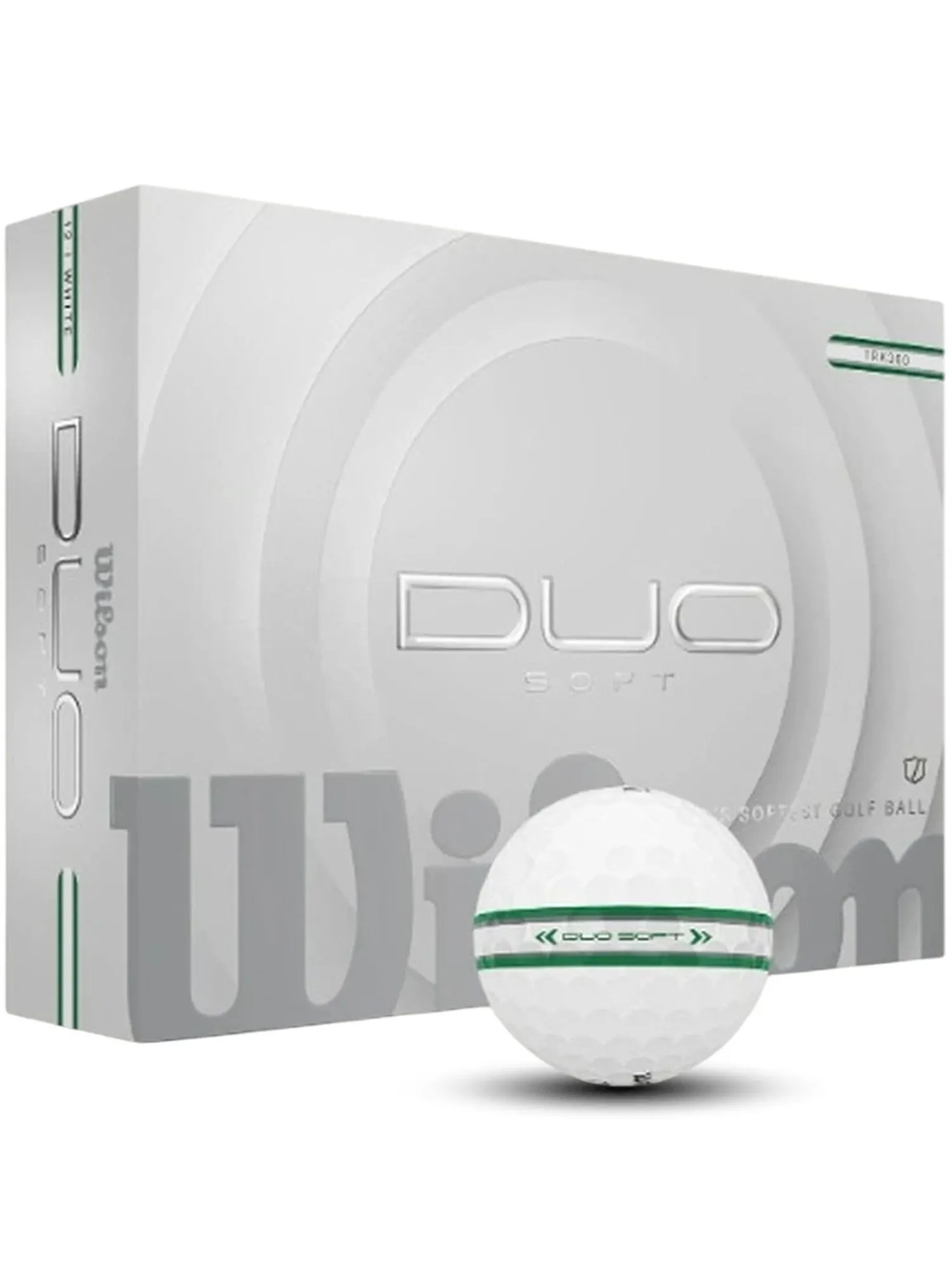 Wilson New Golf Balls|DUO Soft TRK360 Golf Balls - White/Green
